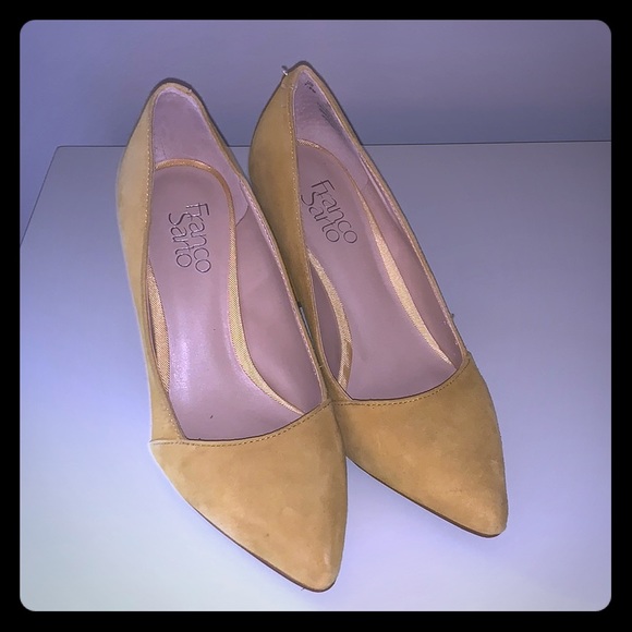 Franco Sarto Shoes - Franco Sarto yellow suede pumps